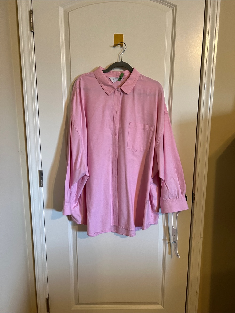 Pink Button-Front Women Shirt - Unbranded